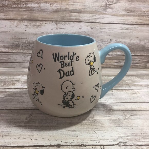 Peanuts World's Best Dad Coffee Mug Snoopy Love - Picture 1 of 3